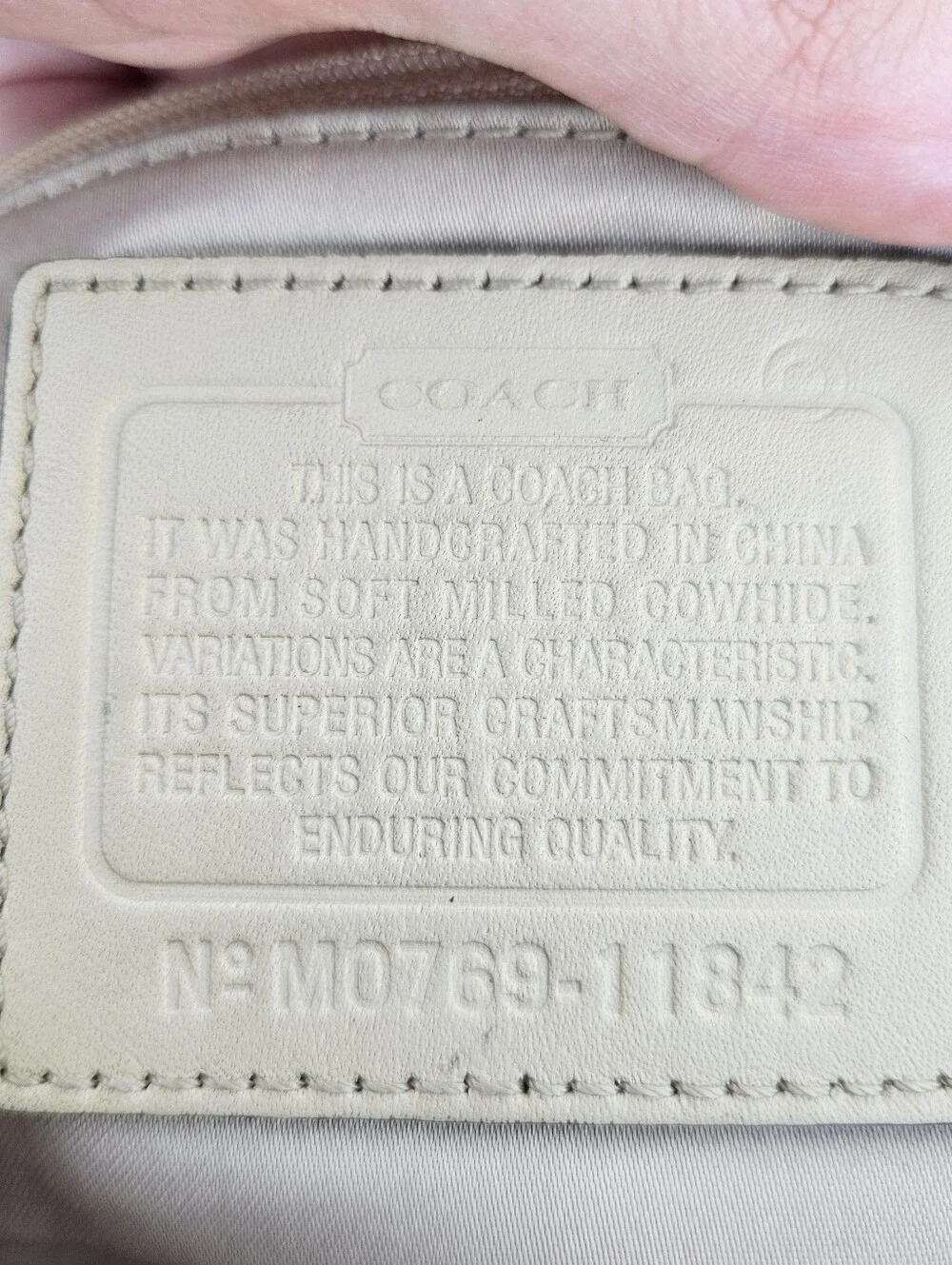 Coach Soho Double Pocket Buckle Flap 11842 Ivory Pebbled Leather Shoulder Bag